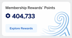 Screenshot of Membership Rewards Points box on American Express' website.