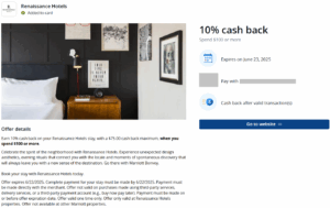 Details of Renaissance Hotels Chase Offers