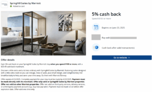 Details of SpringHill Suites Chase Offers