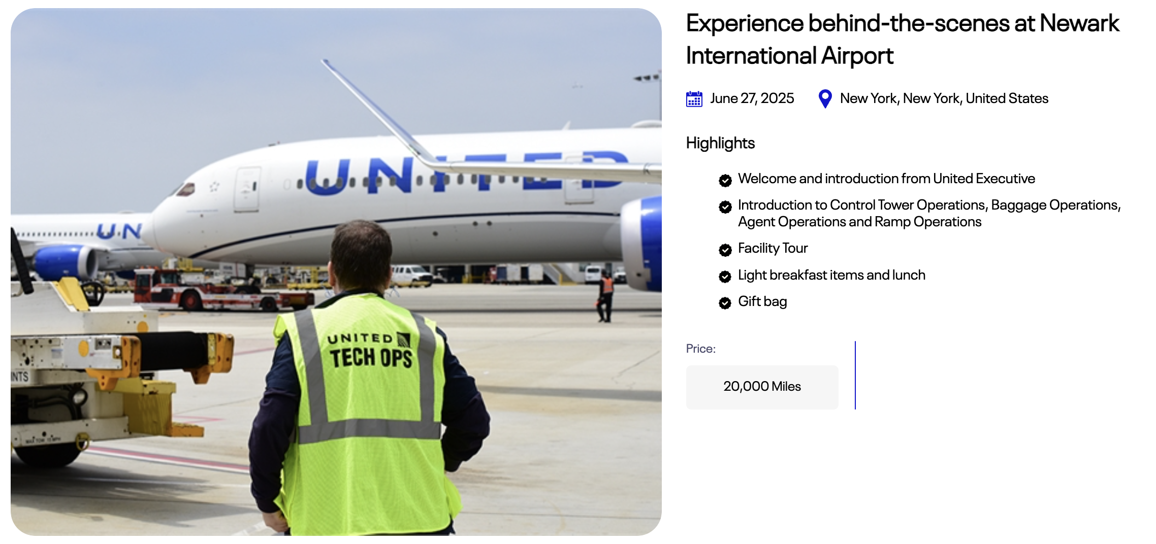 Experience behind-the-scenes at Newark International Airport