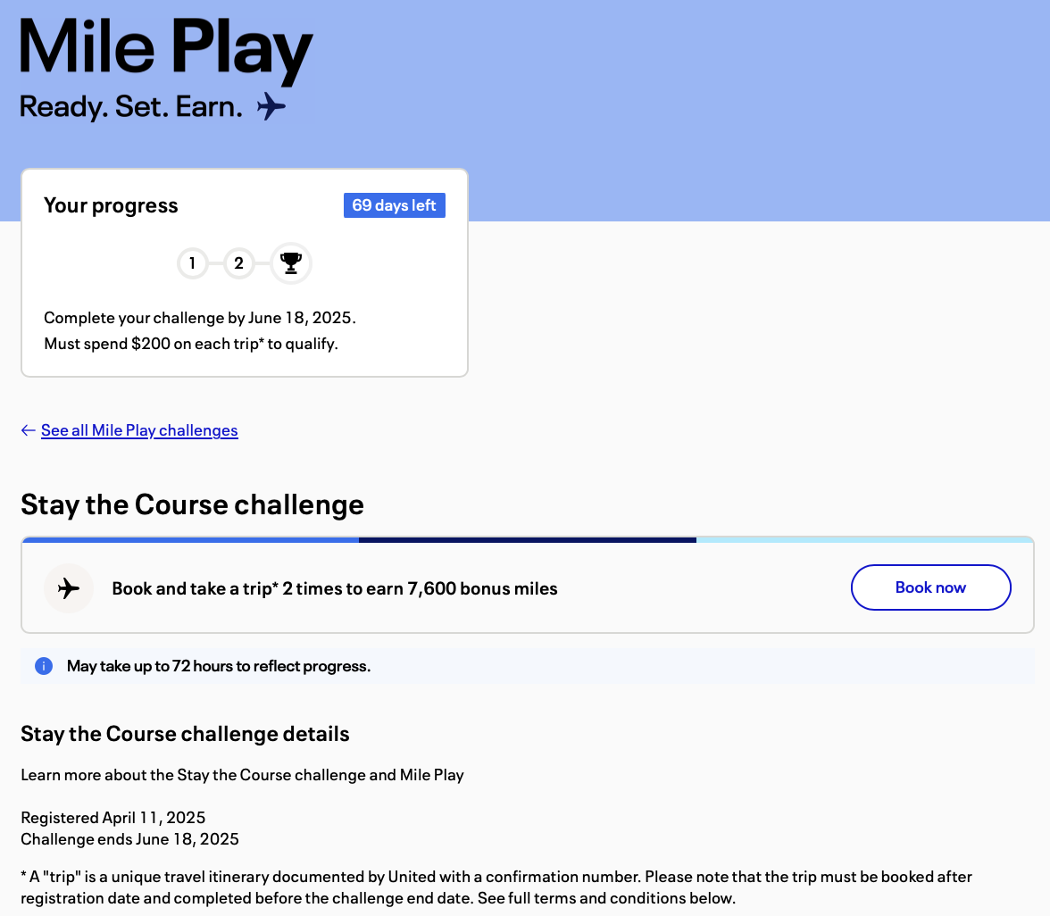 United Mile Play example offer