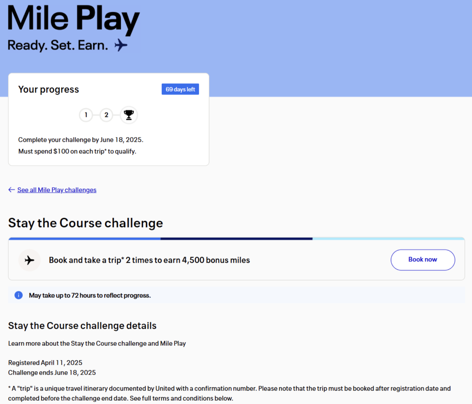 United Mile Play example offer