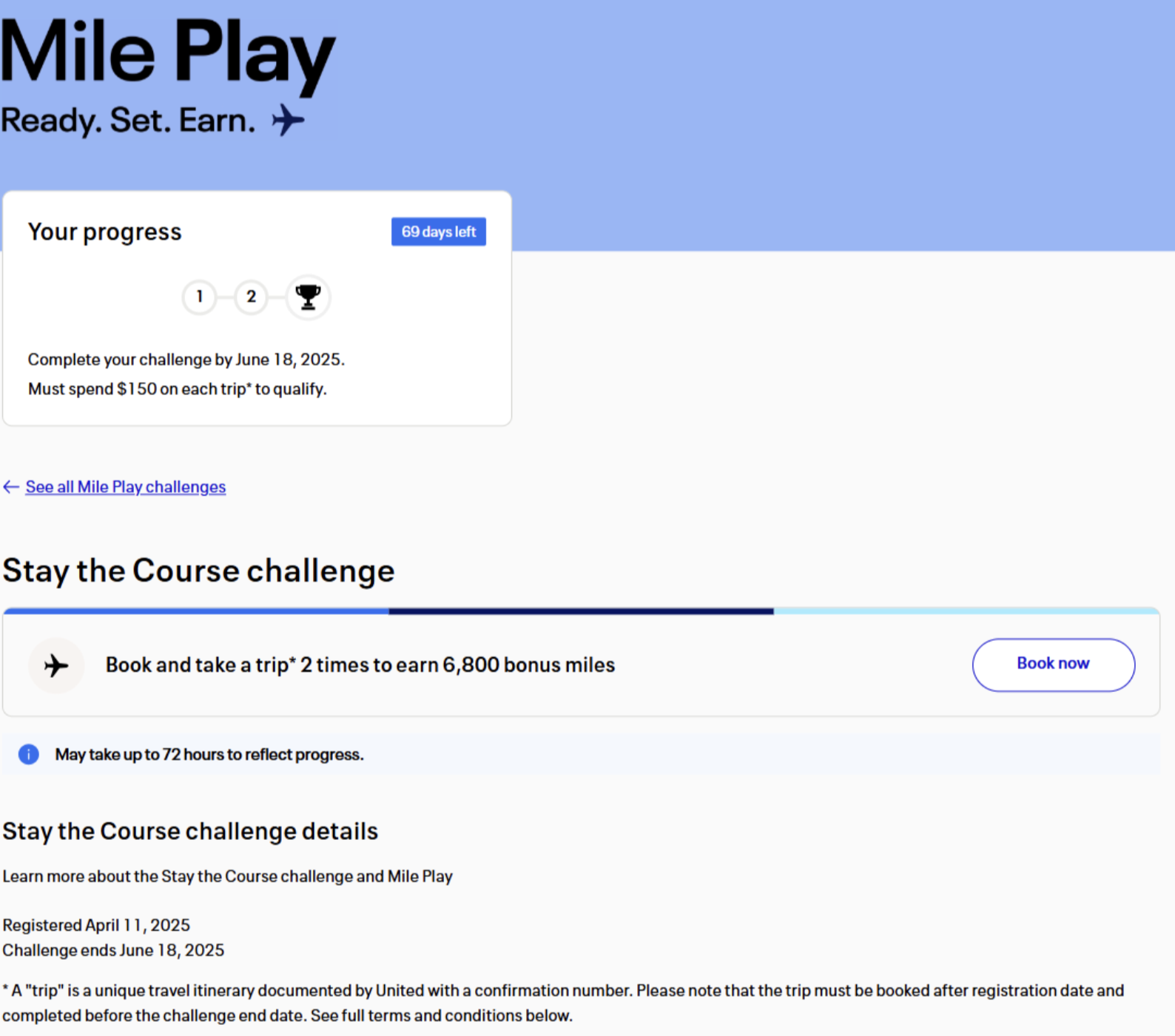 United Mile Play example offer