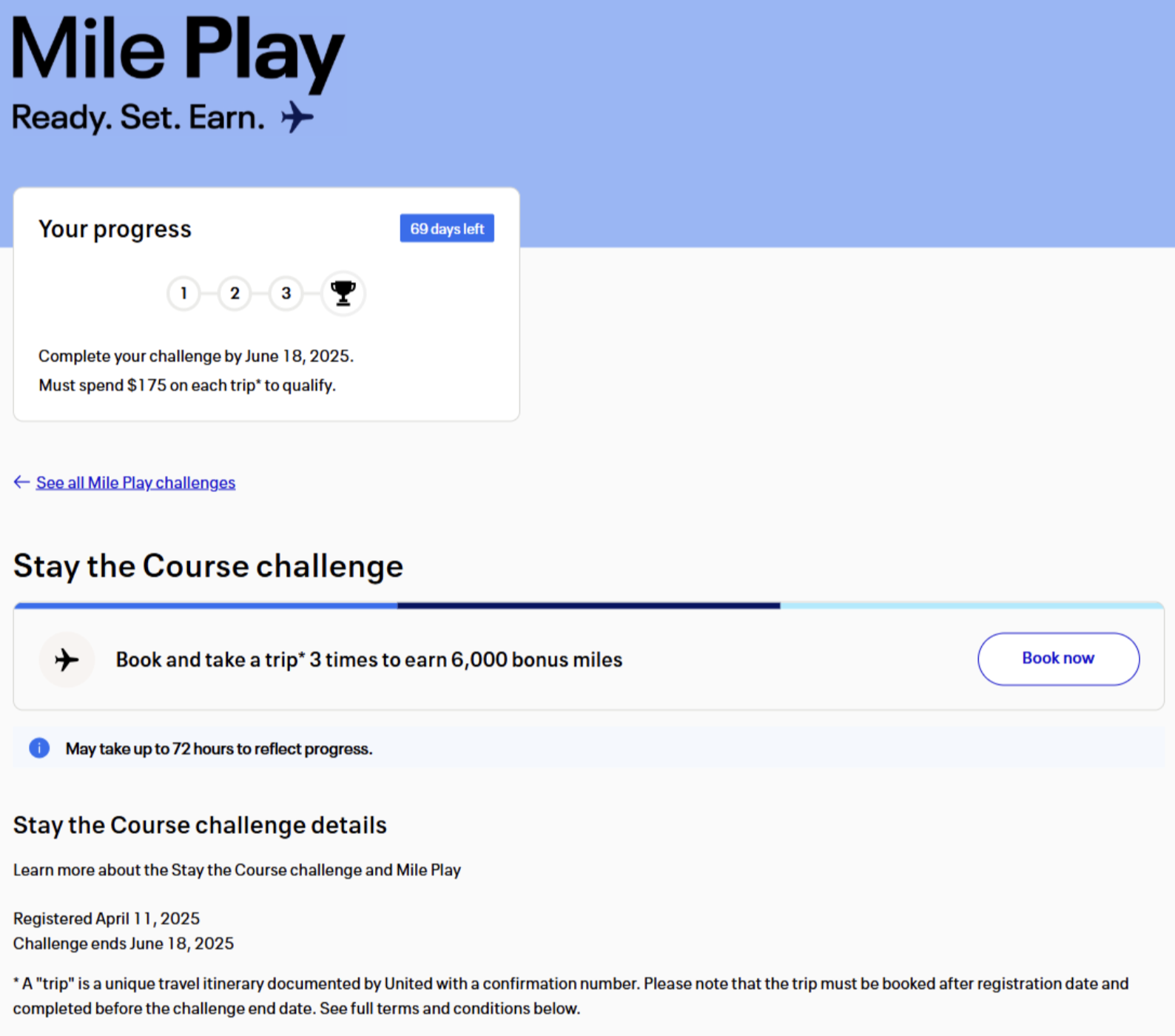United Mile Play example offer