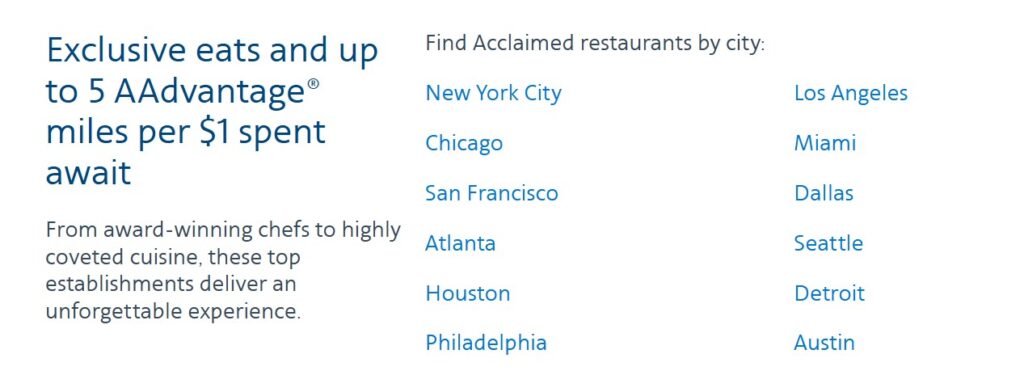 List of AA Dining Acclaimed restaurants.