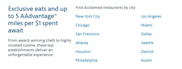 AAdvantage Dining: Earn Miles and Loyalty Points on Meals