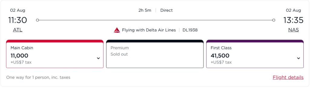 Virgin Atlantic ATL-NAS 11,000 Virgin points