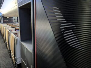 American Airlines Flagship Suite cabin entrance on Boeing 787-9P