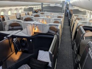 American Airlines Flagship Suite rear cabin on Boeing 787-9P