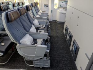 American Airlines Main Cabin Extra exit row on Boeing 787-9P