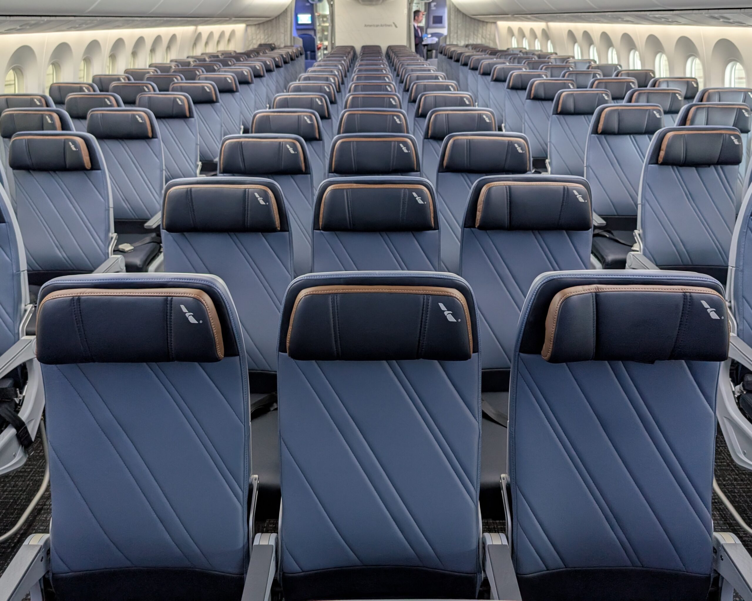 Main cabin on an American Airlines fligh