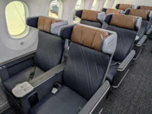 American Airlines Boeing 787-9P premium economy window seat pairs
