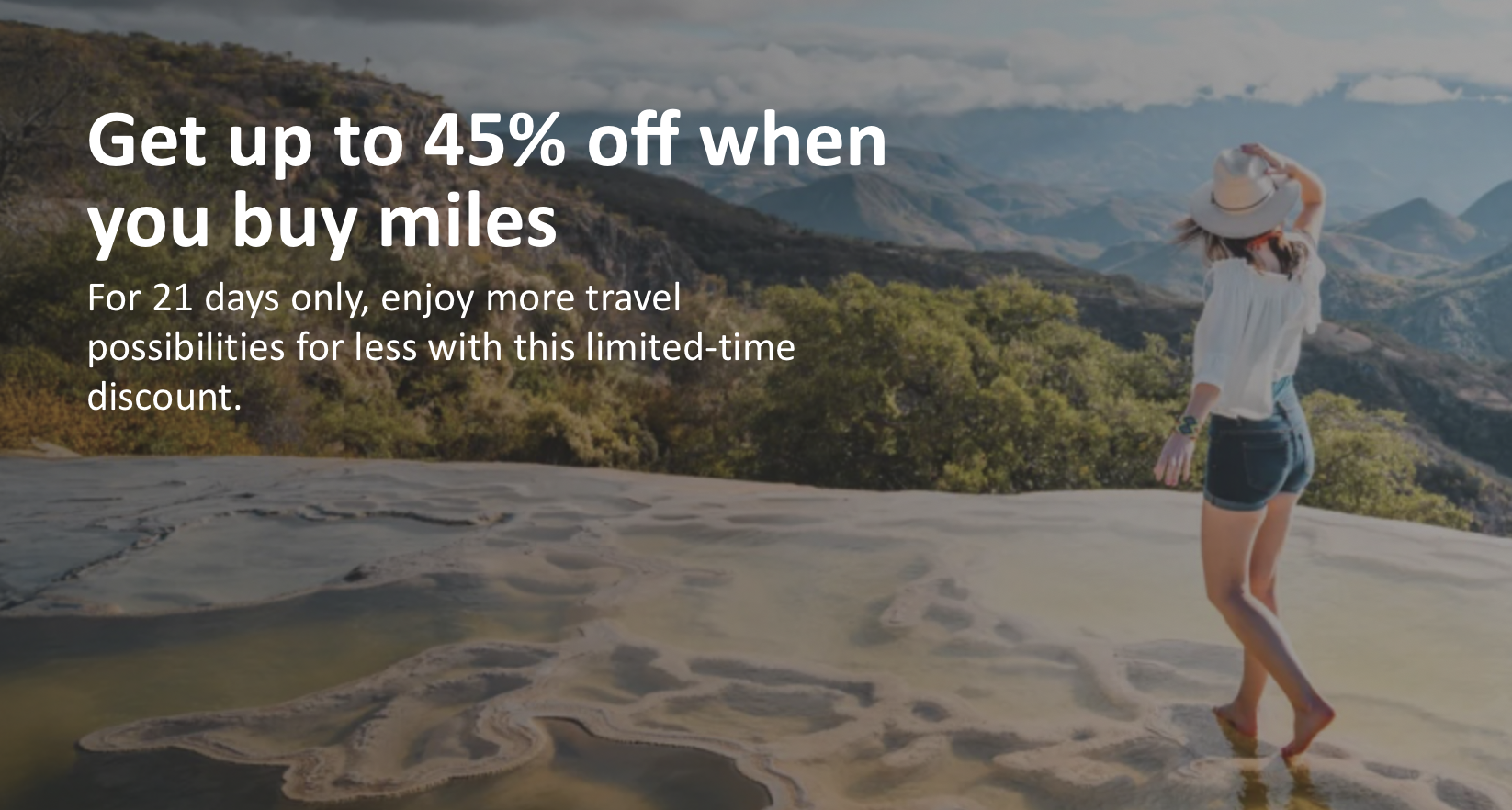 Buy Copa miles promo banner.