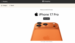 Screenshot of Chase Ultimate Rewards portal showing 25% bonus points on Apple purchases