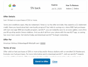 Citi Merchant Offers details for BP Amoco