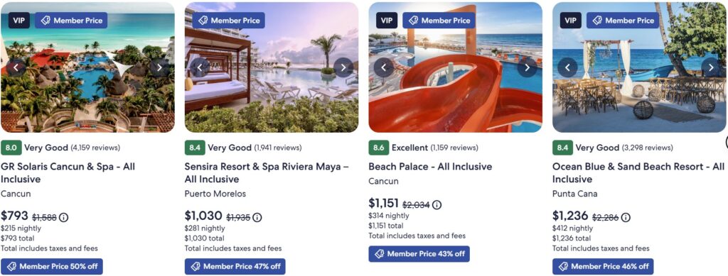 Expedia Beach Stays Examples