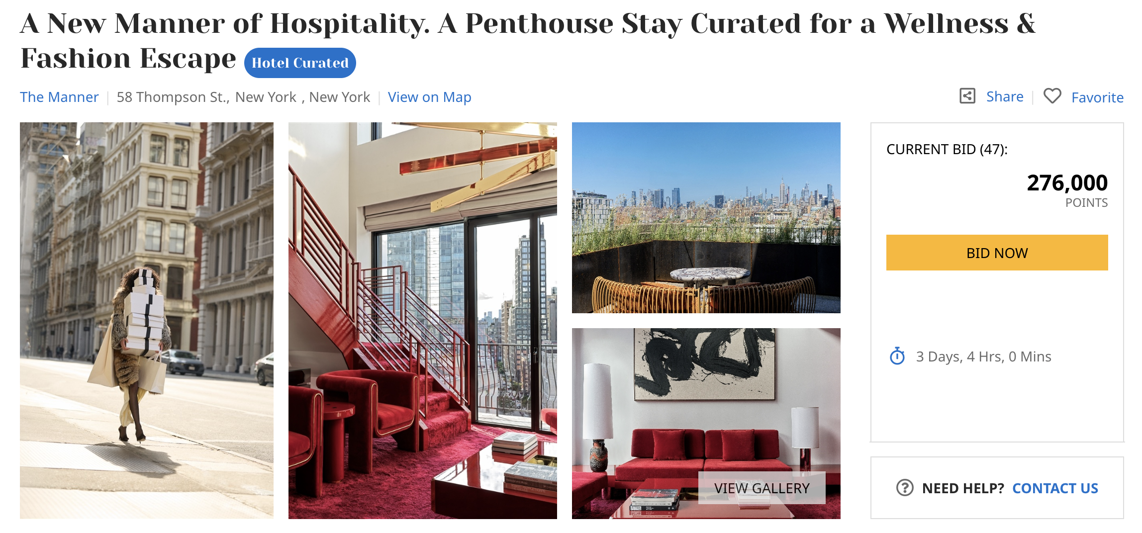 Hyatt Find Experience Bid Webpage: A New Manner of Hospitality. A Penthouse Stay Curated for a Wellness & Fashion Escape