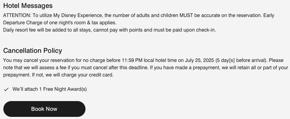 Marriott cancellation policy