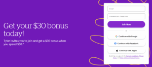 Rakuten referral landing page showing $30 referral bonus