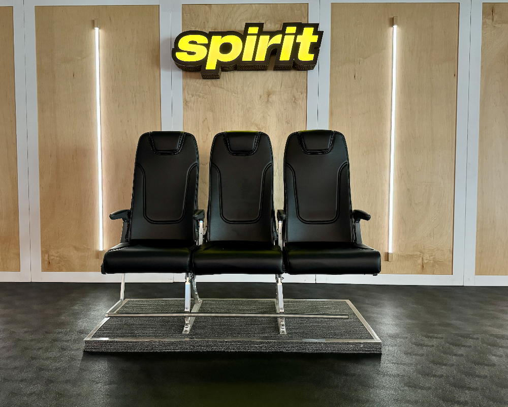 Spirit Airlines model seats.