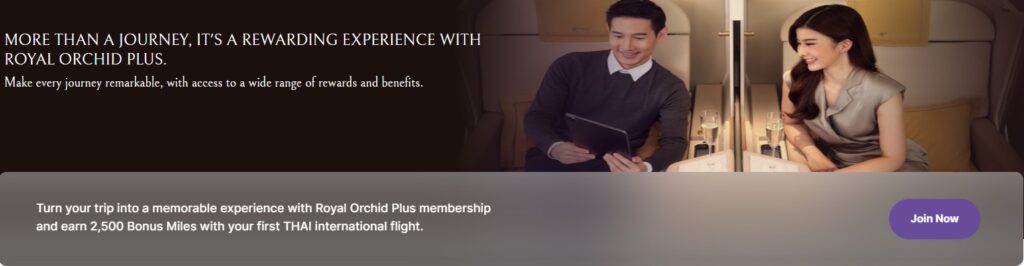 Thai Airlines 2500 Points New Member Bonus