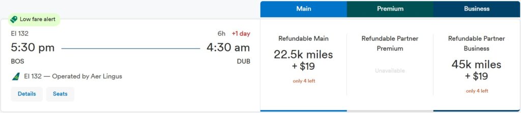 Boston to Dublin.