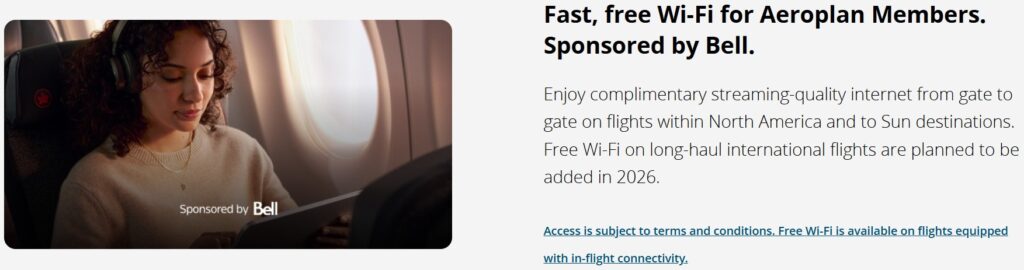 Air Canada Free Wi-Fi