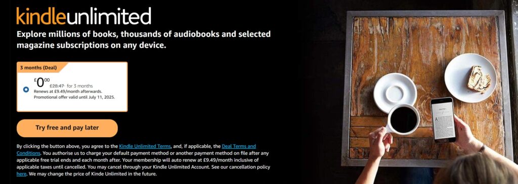 Amazon 3 Months of Free Kindle Unlimited Promotion