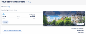 Flying Blue business class award example between Bogota to Amsterdam during Flying Blue Promo Rewards
