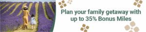 Buy EVA Infinity MileageLands miles promotion banner advertising up to a 35% bonus