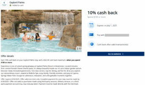Details of Gaylord Palms Chase Offers