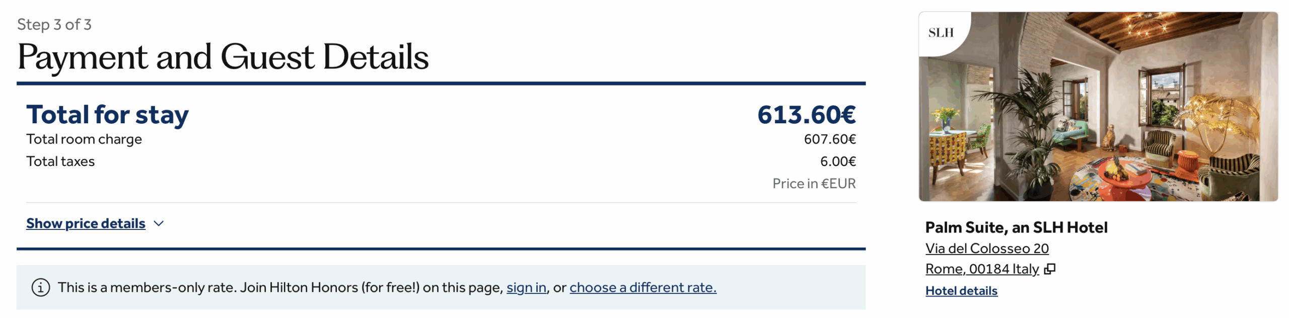Palm Suite cash rate.