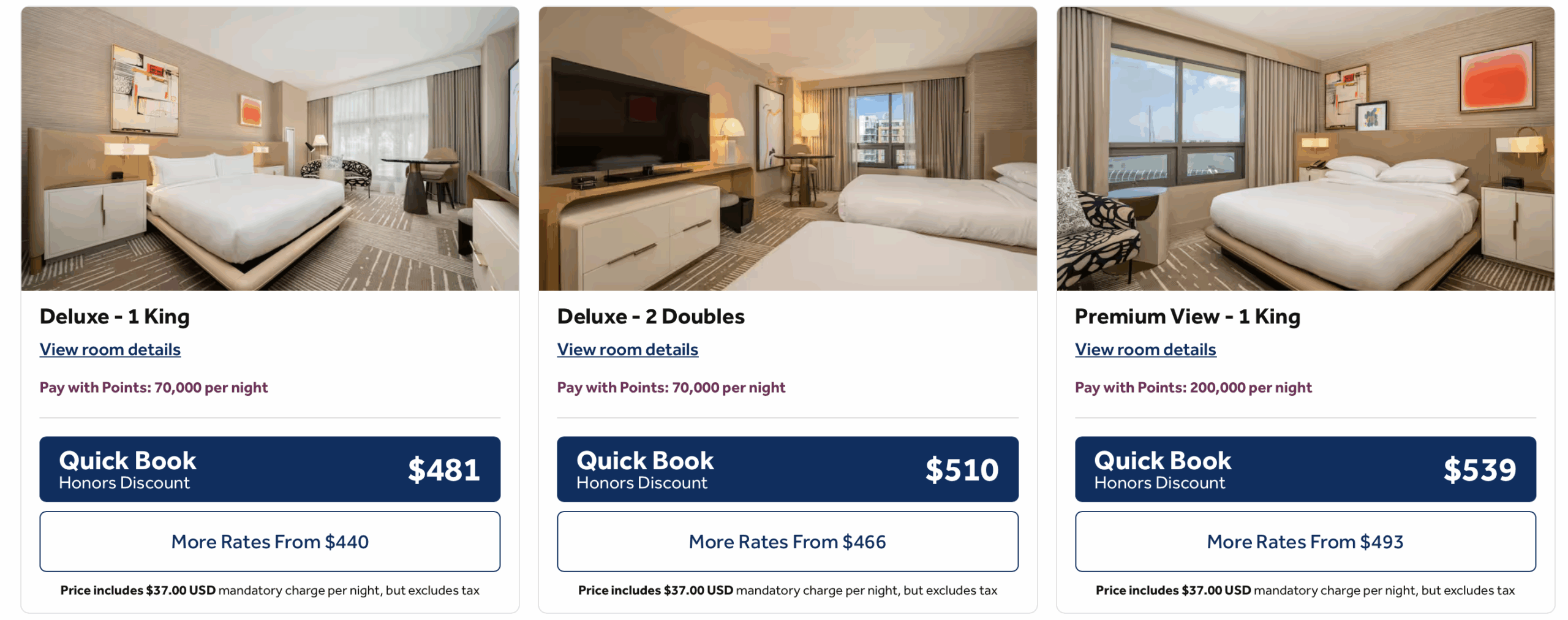 Hilton San Diego gaslamp point rate.