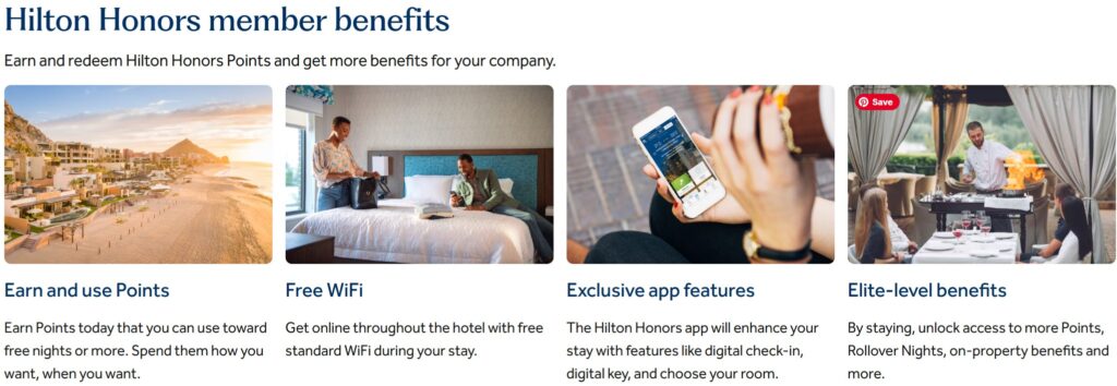 Hilton for Business Benefits