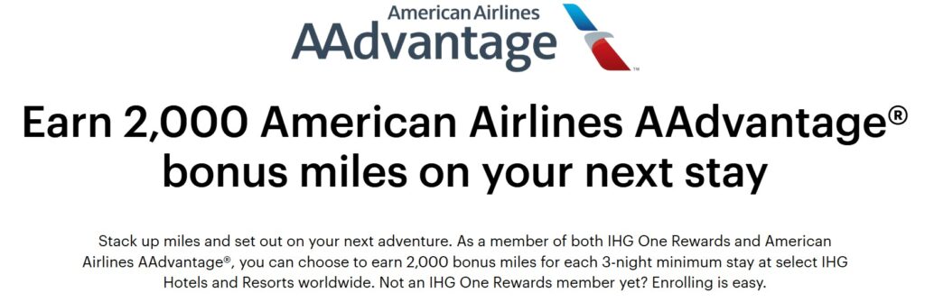 IHG 2,000 AAdvantage Miles Promotion