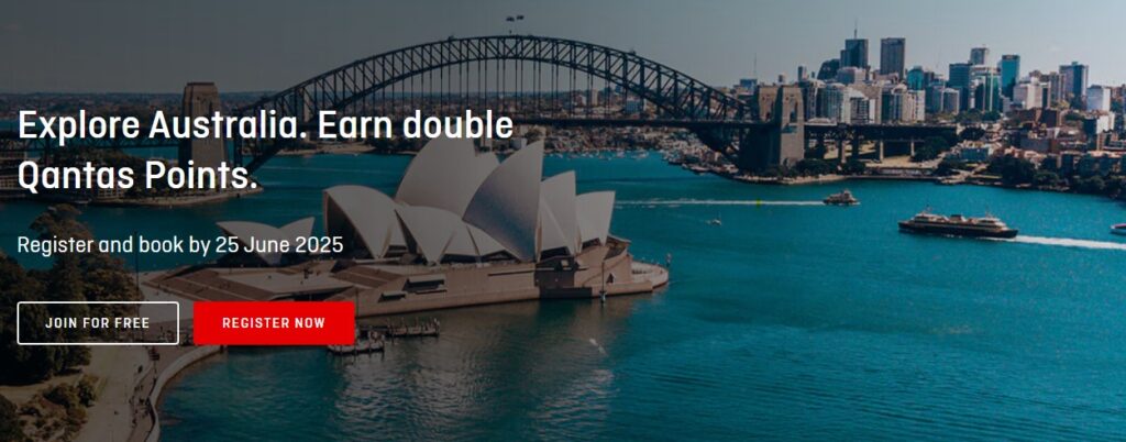 Qantas Double Points London to Australia 2025 Promotion