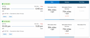 New York to Doha in Qsuite