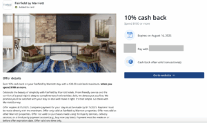 10% Cash Back Fairfield