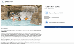 10% Cash Back Gaylord Palms