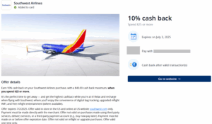 Details of Southwest Chase Offers