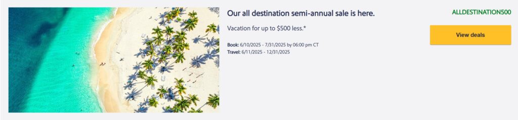 Southwest Vacations ALLDESTINATION 2025 Promo Code