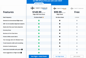 Thrifty Traveler Premium membership subscription pricing and benefits
