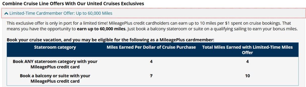 United Cruises Up to 60,000 Bonus Points 2025 Promotion