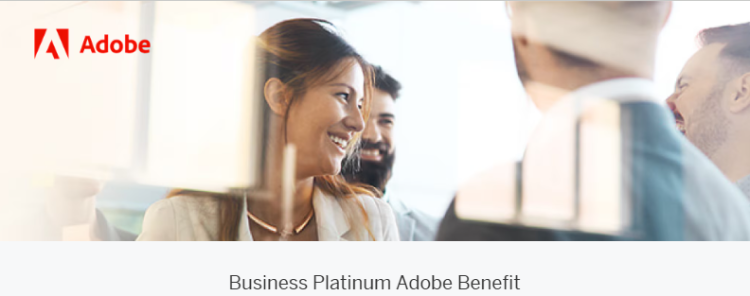 A screen shot from American Express shows the Adobe Benefit enrollment page