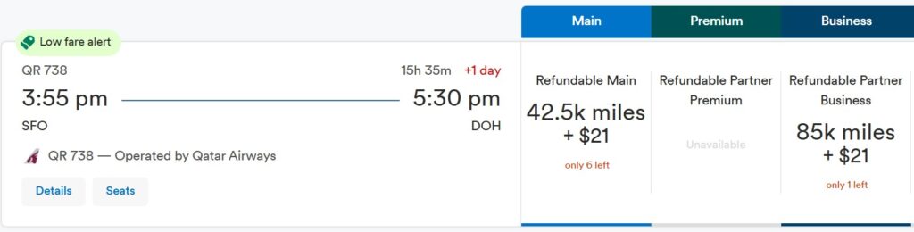 San Francisco to Doha in Qsuite