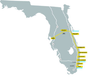 Brightline route map.