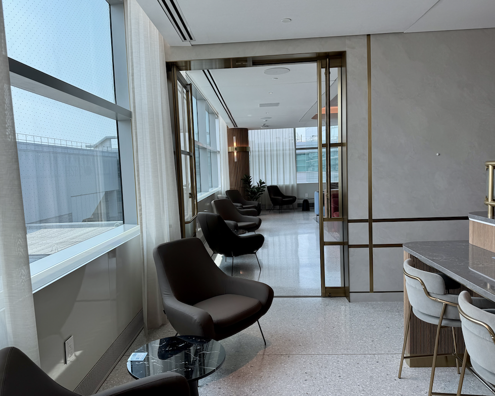 Capital One Lounge at JFK perimeter seating.