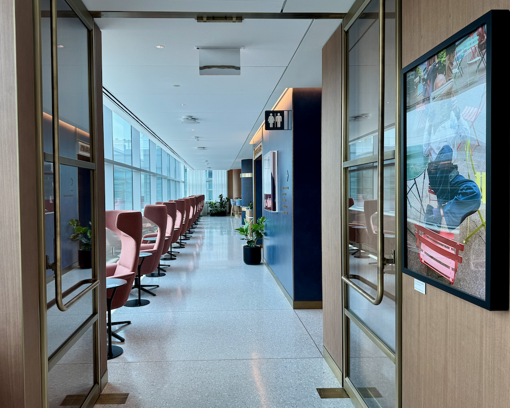 Capital One Lounge at JFK main hallway.