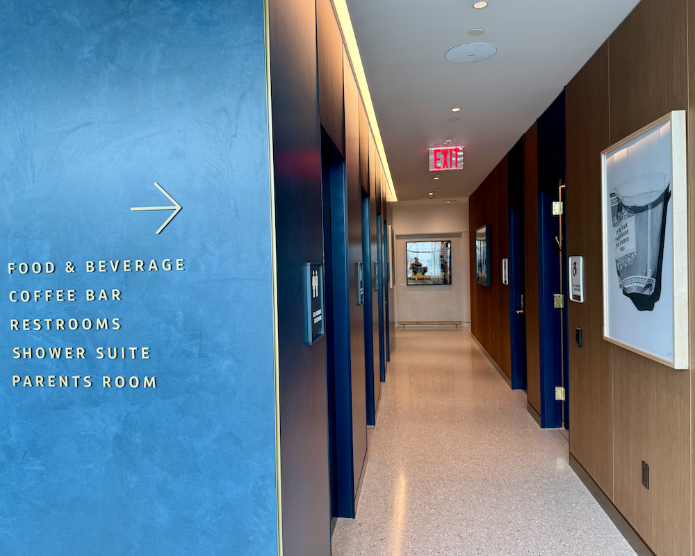 Capital One Lounge at JFK minor hallway.