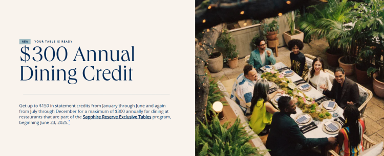 Screenshot of Chase Sapphire Reserve's benefits page